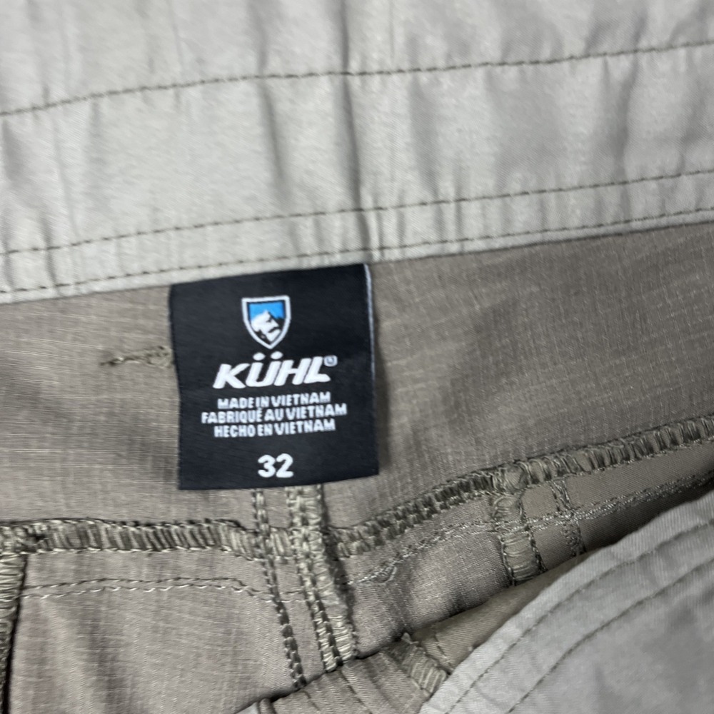 Kuhl Silencr Cargo Shorts Mens 32 Brown Evergreen Pockets Outdoor Style 5230 EUC - Picture 5 of 12